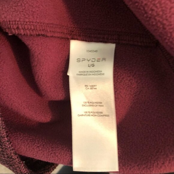 Spyder Full Zip Textured Burgundy Jacket Ladies Lg - Picture 11 of 14
